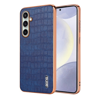 Samsung Galaxy A36 Luxury Case - Electroplated Frame, Crocodile Texture Leather, Full Coverage Protection, Anti-Fingerprint & Shockproof