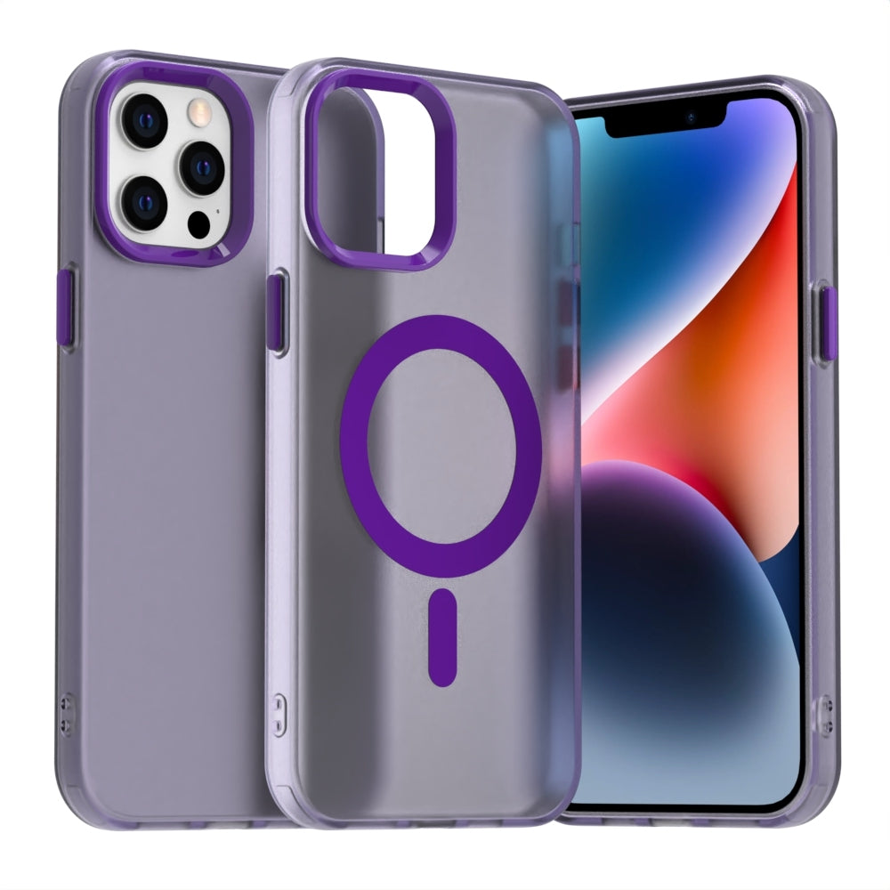 iPhone 12 Pro Max Durable MagSafe Phone Case - Hybrid TPU & PC Design, Lightweight & Stylish, Candy Colour, Wireless Charging Friendly