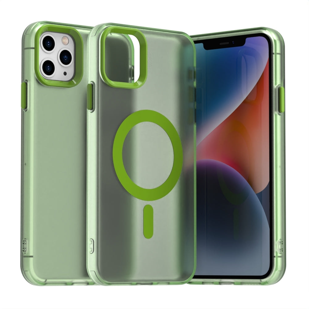 iPhone 11 Pro Max Durable MagSafe Phone Case - Hybrid TPU & PC Design, Lightweight & Stylish, Candy Colour, Wireless Charging Friendly