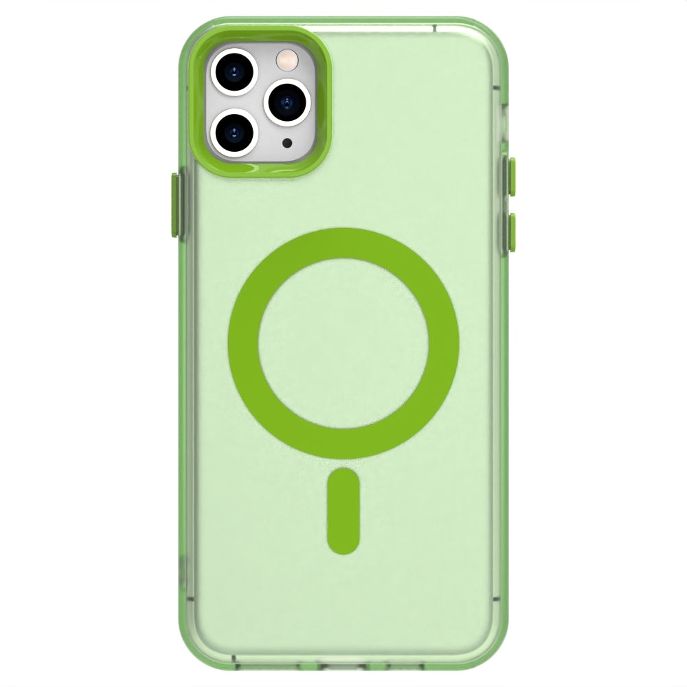 iPhone 11 Pro Max Durable MagSafe Phone Case - Hybrid TPU & PC Design, Lightweight & Stylish, Candy Colour, Wireless Charging Friendly