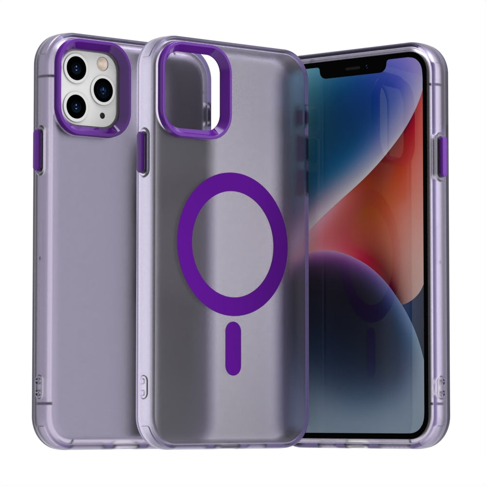 iPhone 11 Pro Max Durable MagSafe Phone Case - Hybrid TPU & PC Design, Lightweight & Stylish, Candy Colour, Wireless Charging Friendly