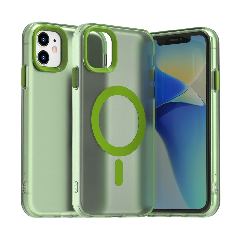 iPhone 11 Durable MagSafe Phone Case - Hybrid TPU & PC Design, Lightweight & Stylish, Candy Colour, Wireless Charging Friendly