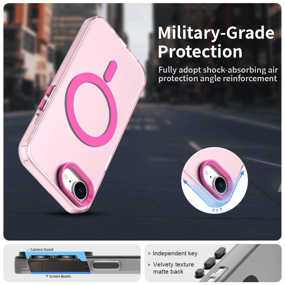 iPhone 16e Durable MagSafe Phone Case - Hybrid TPU & PC Design, Lightweight & Stylish, Candy Colour, Wireless Charging Friendly