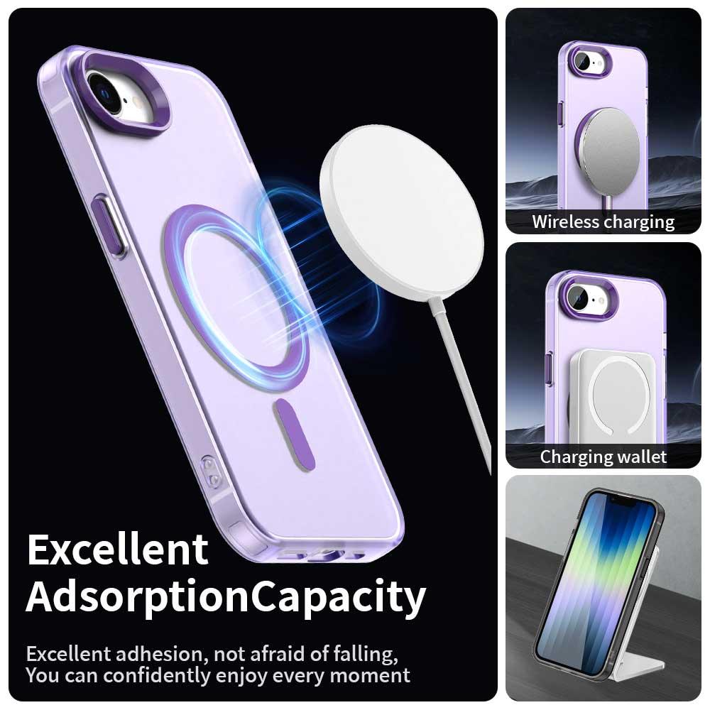iPhone 16e Durable MagSafe Phone Case - Hybrid TPU & PC Design, Lightweight & Stylish, Candy Colour, Wireless Charging Friendly