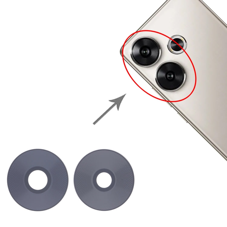 Xiaomi Redmi Turbo 3 - 10pcs Replacement Back Camera Lens, Perfect Fit, Professional Installation Recommended