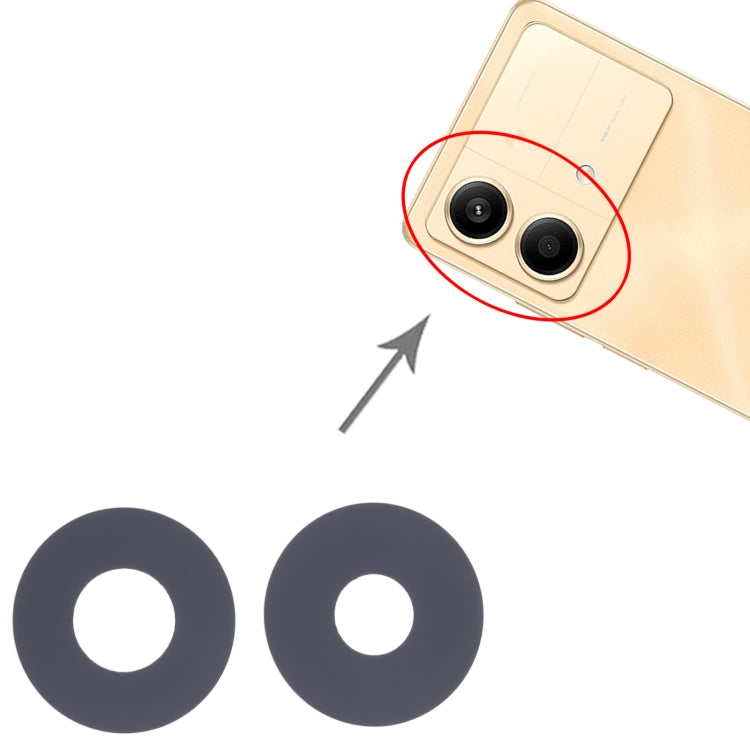 Replacement Back Camera Lens for Xiaomi Poco X6 Neo - 10pcs Set, Perfect Fit & Quality Checked