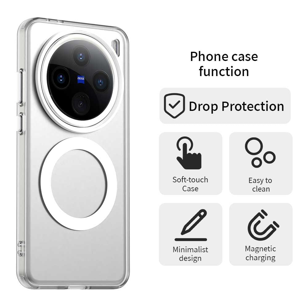 vivo X200 Durable MagSafe Phone Case - Hybrid TPU & PC Design, Lightweight & Stylish, Candy Colour, Wireless Charging Friendly