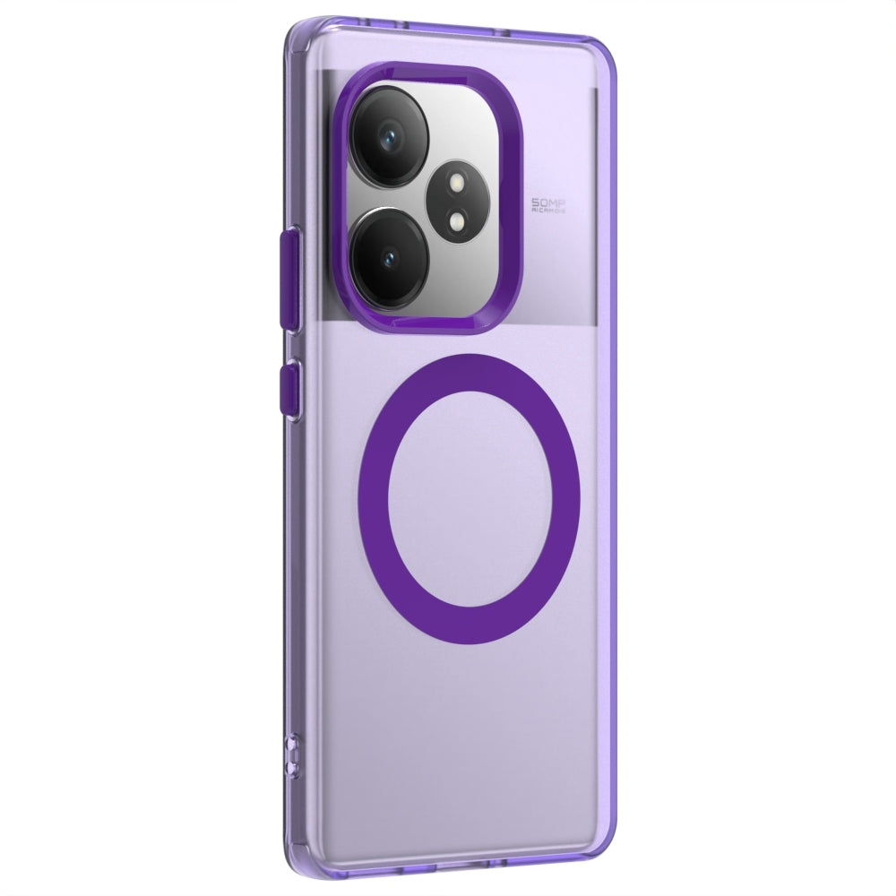 Realme GT 6 Global Durable MagSafe Phone Case - Hybrid TPU & PC Design, Lightweight & Stylish, Candy Colour, Wireless Charging Friendly