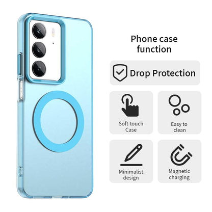 Realme C75 Durable MagSafe Phone Case - Hybrid TPU & PC Design, Lightweight & Stylish, Candy Colour, Wireless Charging Friendly