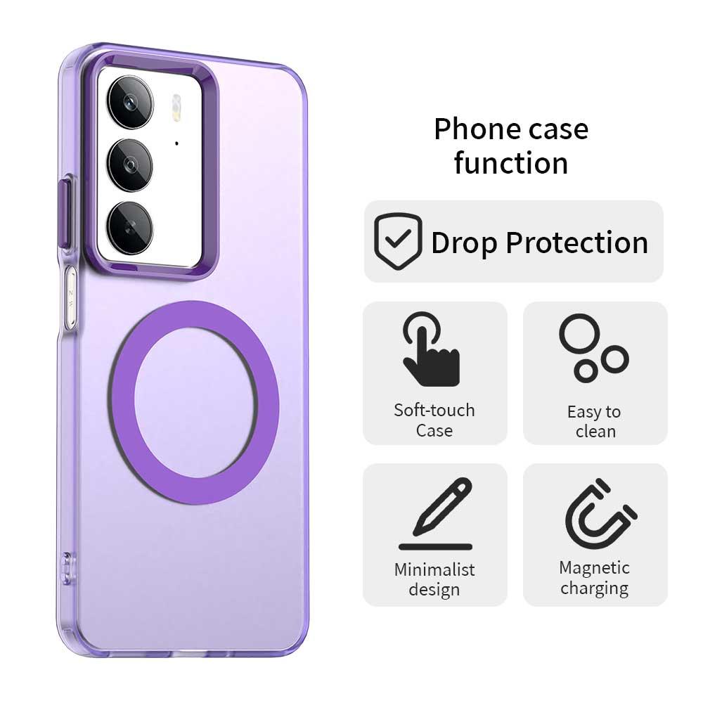 Realme C75 Durable MagSafe Phone Case - Hybrid TPU & PC Design, Lightweight & Stylish, Candy Colour, Wireless Charging Friendly