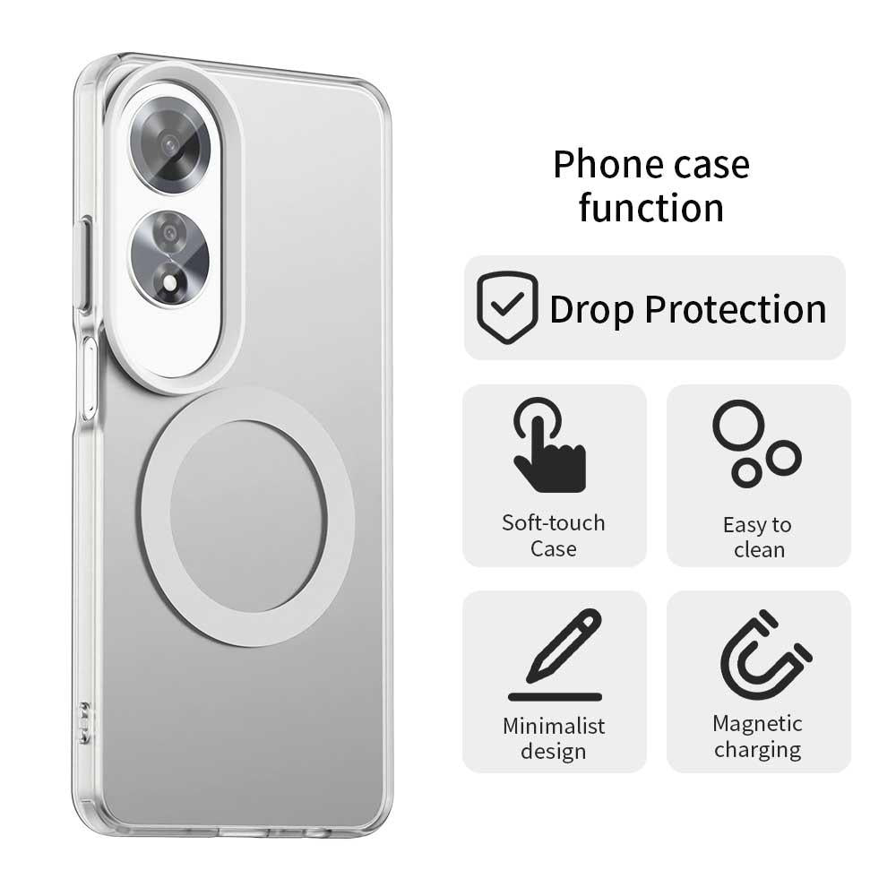 OPPO A60 Global Durable MagSafe Phone Case - Hybrid TPU & PC Design, Lightweight & Stylish, Candy Colour, Wireless Charging Friendly