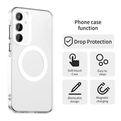 Samsung Galaxy A55 5G Durable MagSafe Phone Case - Hybrid TPU & PC Design, Lightweight & Stylish, Candy Colour, Wireless Charging Friendly