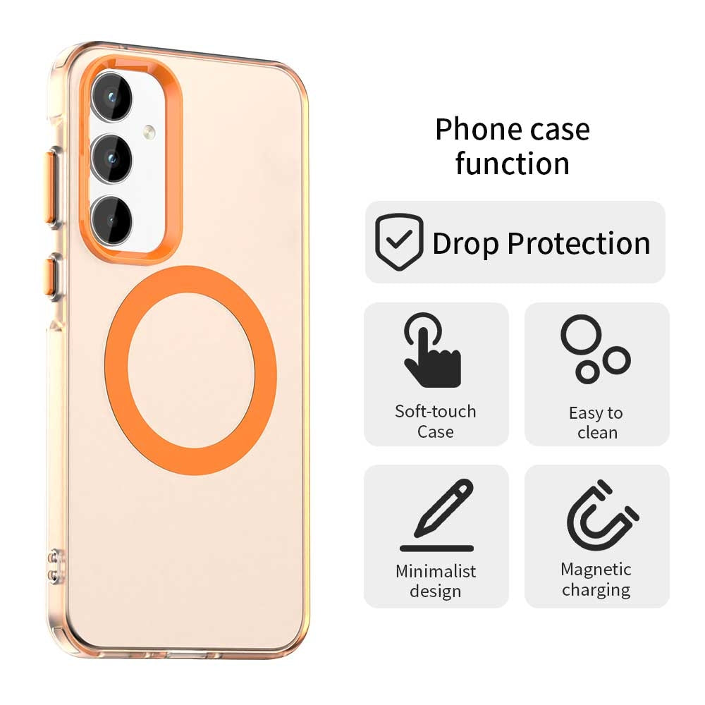 Samsung Galaxy A55 5G Durable MagSafe Phone Case - Hybrid TPU & PC Design, Lightweight & Stylish, Candy Colour, Wireless Charging Friendly