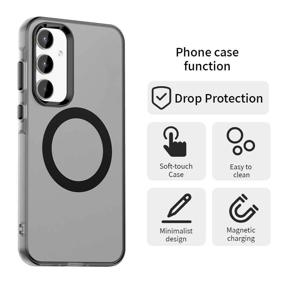 Samsung Galaxy A55 5G Durable MagSafe Phone Case - Hybrid TPU & PC Design, Lightweight & Stylish, Candy Colour, Wireless Charging Friendly