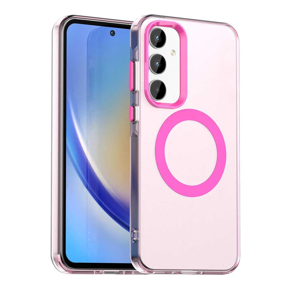 Samsung Galaxy A55 5G Durable MagSafe Phone Case - Hybrid TPU & PC Design, Lightweight & Stylish, Candy Colour, Wireless Charging Friendly