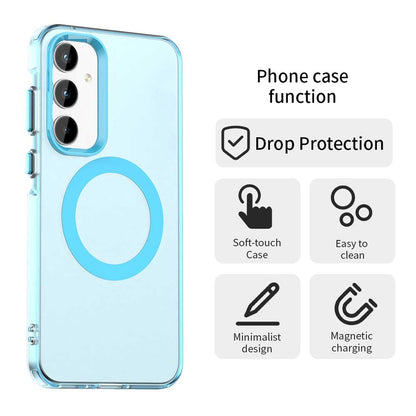 Samsung Galaxy A55 5G Durable MagSafe Phone Case - Hybrid TPU & PC Design, Lightweight & Stylish, Candy Colour, Wireless Charging Friendly