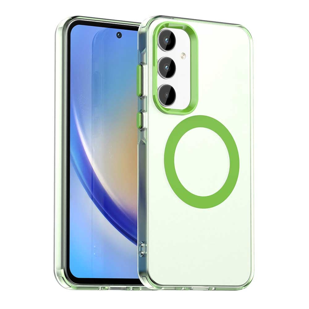 Samsung Galaxy A55 5G Durable MagSafe Phone Case - Hybrid TPU & PC Design, Lightweight & Stylish, Candy Colour, Wireless Charging Friendly