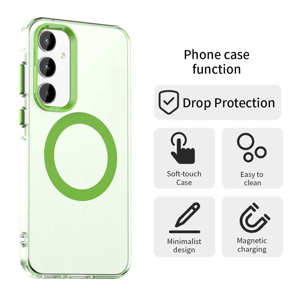 Samsung Galaxy A55 5G Durable MagSafe Phone Case - Hybrid TPU & PC Design, Lightweight & Stylish, Candy Colour, Wireless Charging Friendly