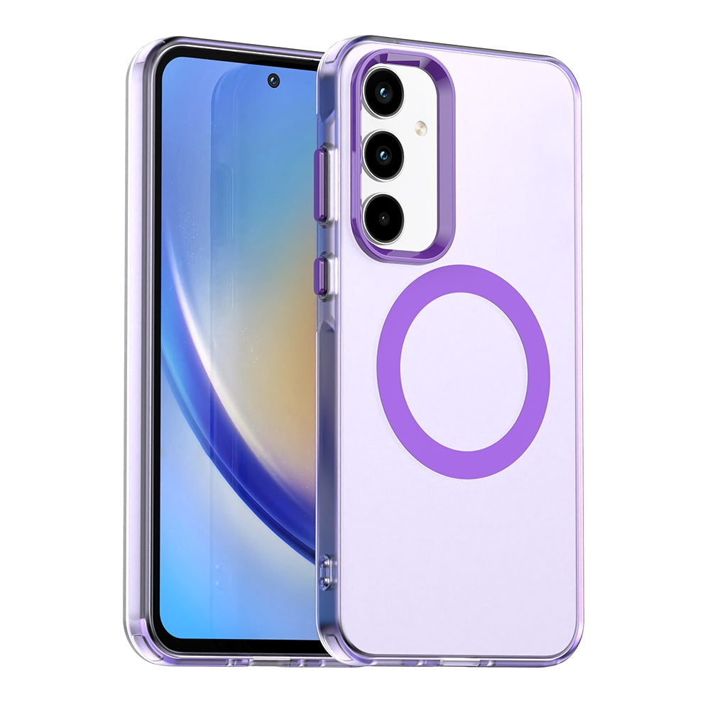 Samsung Galaxy A55 5G Durable MagSafe Phone Case - Hybrid TPU & PC Design, Lightweight & Stylish, Candy Colour, Wireless Charging Friendly