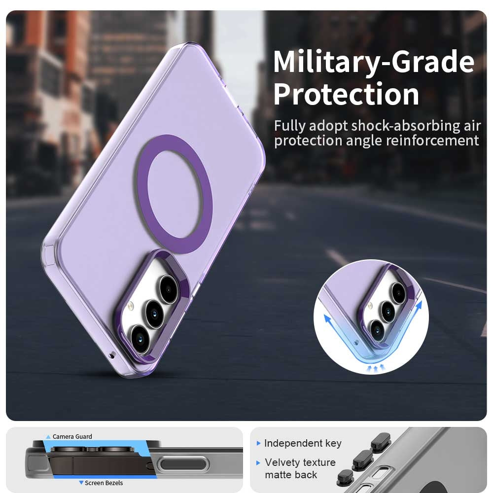 Samsung Galaxy A55 5G Durable MagSafe Phone Case - Hybrid TPU & PC Design, Lightweight & Stylish, Candy Colour, Wireless Charging Friendly