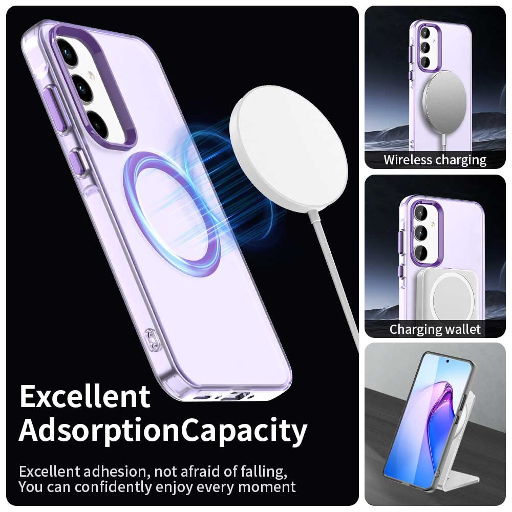 Samsung Galaxy A55 5G Durable MagSafe Phone Case - Hybrid TPU & PC Design, Lightweight & Stylish, Candy Colour, Wireless Charging Friendly