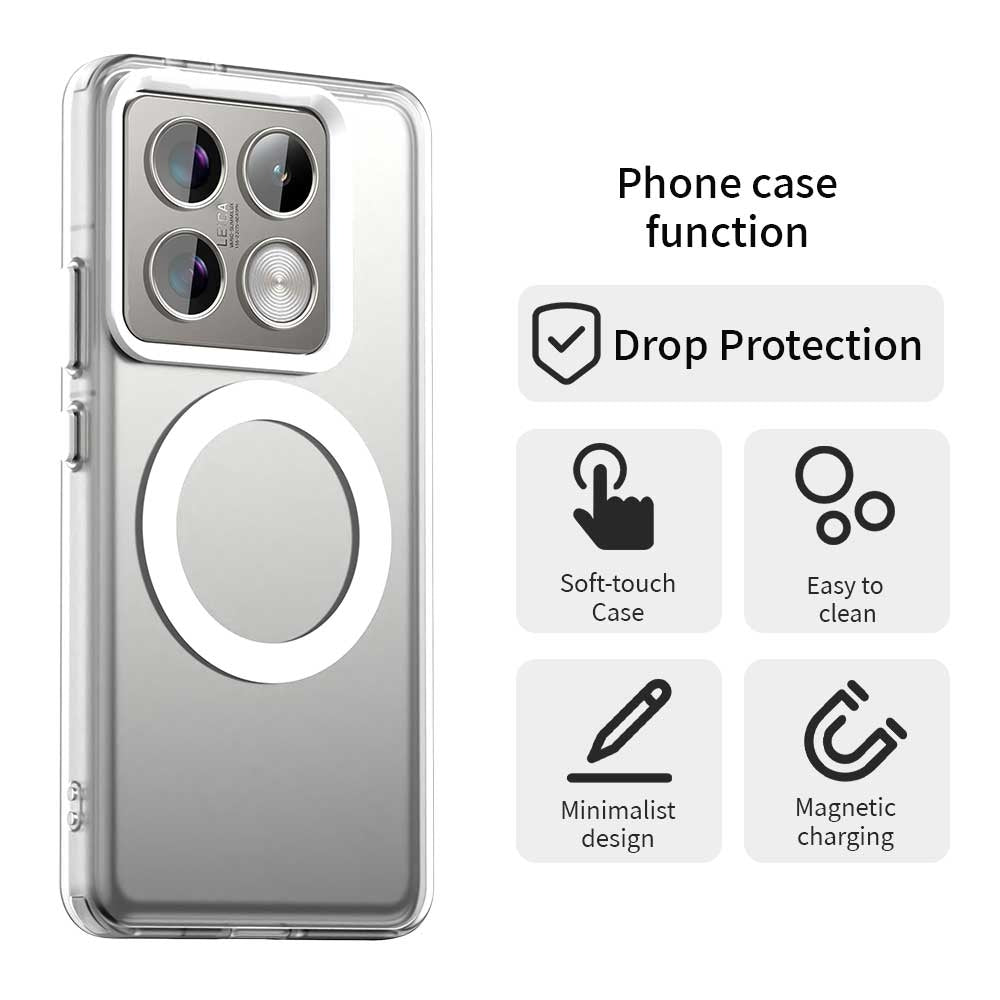 Xiaomi 14T Pro Durable MagSafe Phone Case - Hybrid TPU & PC Design, Lightweight & Stylish, Candy Colour, Wireless Charging Friendly