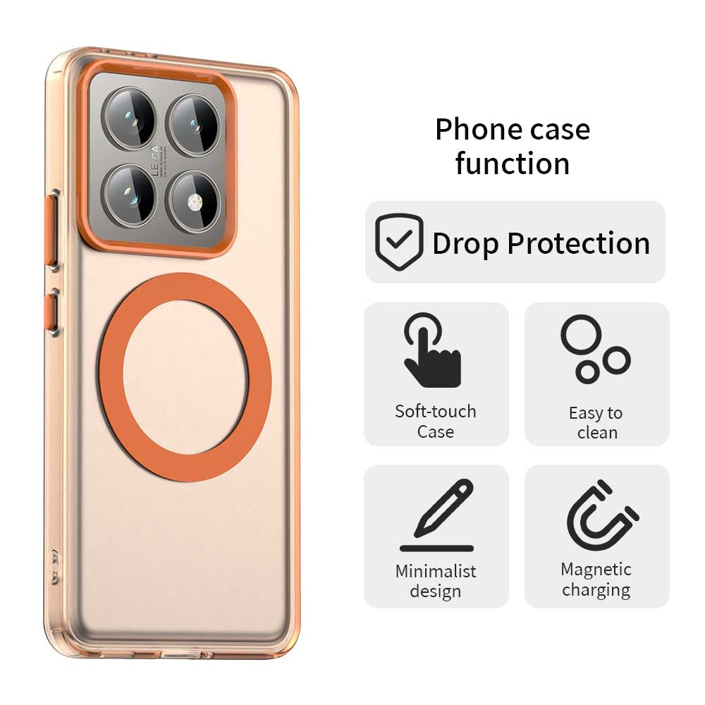 Xiaomi 14T Durable MagSafe Phone Case - Hybrid TPU & PC Design, Lightweight & Stylish, Candy Colour, Wireless Charging Friendly