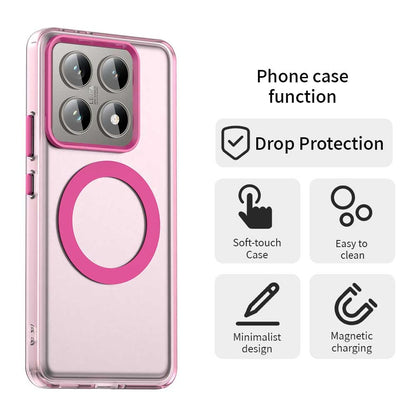 Xiaomi 14T Durable MagSafe Phone Case - Hybrid TPU & PC Design, Lightweight & Stylish, Candy Colour, Wireless Charging Friendly