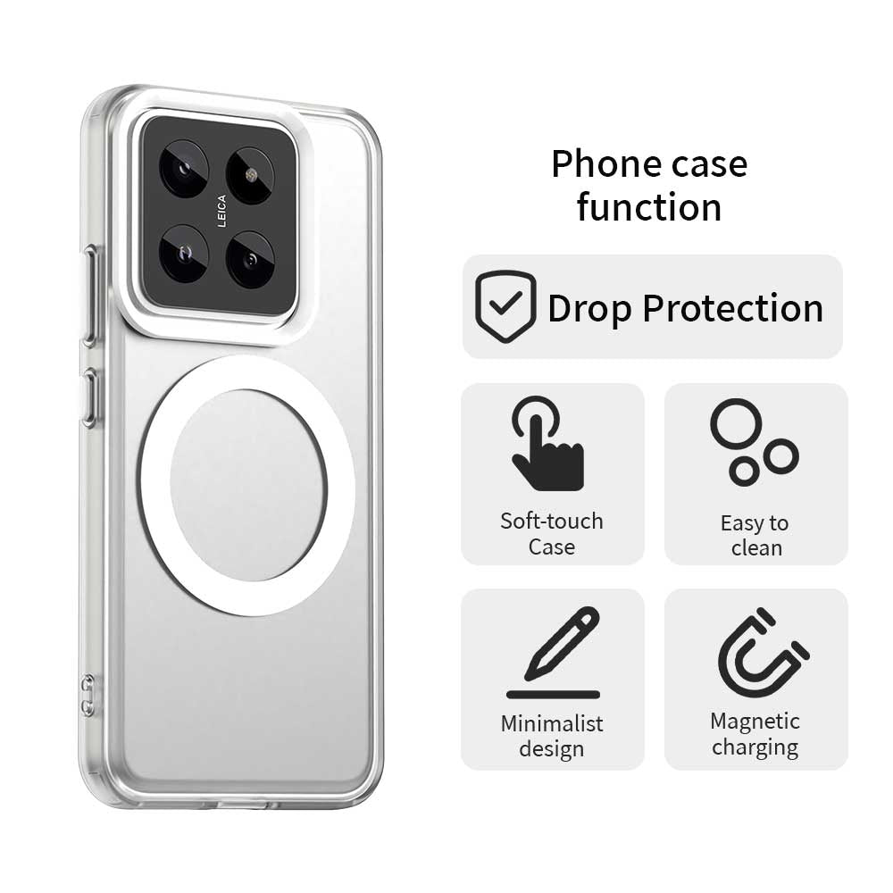 Xiaomi 14 Pro Durable MagSafe Phone Case - Hybrid TPU & PC Design, Lightweight & Stylish, Candy Colour, Wireless Charging Friendly