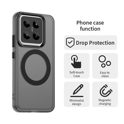 Xiaomi 14 Durable MagSafe Phone Case - Hybrid TPU & PC Design, Lightweight & Stylish, Candy Colour, Wireless Charging Friendly