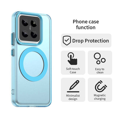 Xiaomi 14 Durable MagSafe Phone Case - Hybrid TPU & PC Design, Lightweight & Stylish, Candy Colour, Wireless Charging Friendly