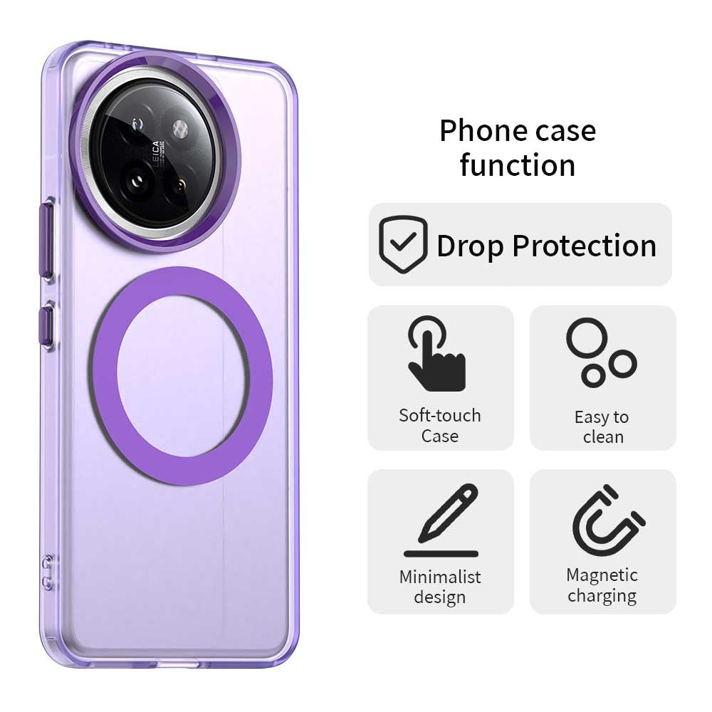 Xiaomi Civi 4 Pro Durable MagSafe Phone Case - Hybrid TPU & PC Design, Lightweight & Stylish, Candy Colour, Wireless Charging Friendly