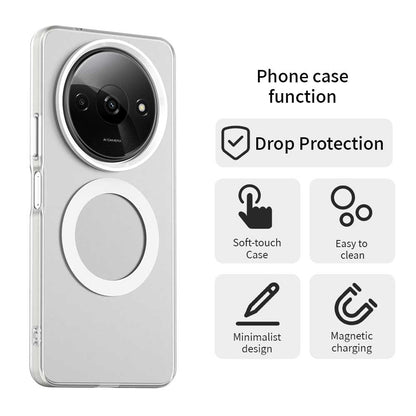 Xiaomi Poco C61 Durable MagSafe Phone Case - Hybrid TPU & PC Design, Lightweight & Stylish, Candy Colour, Wireless Charging Friendly