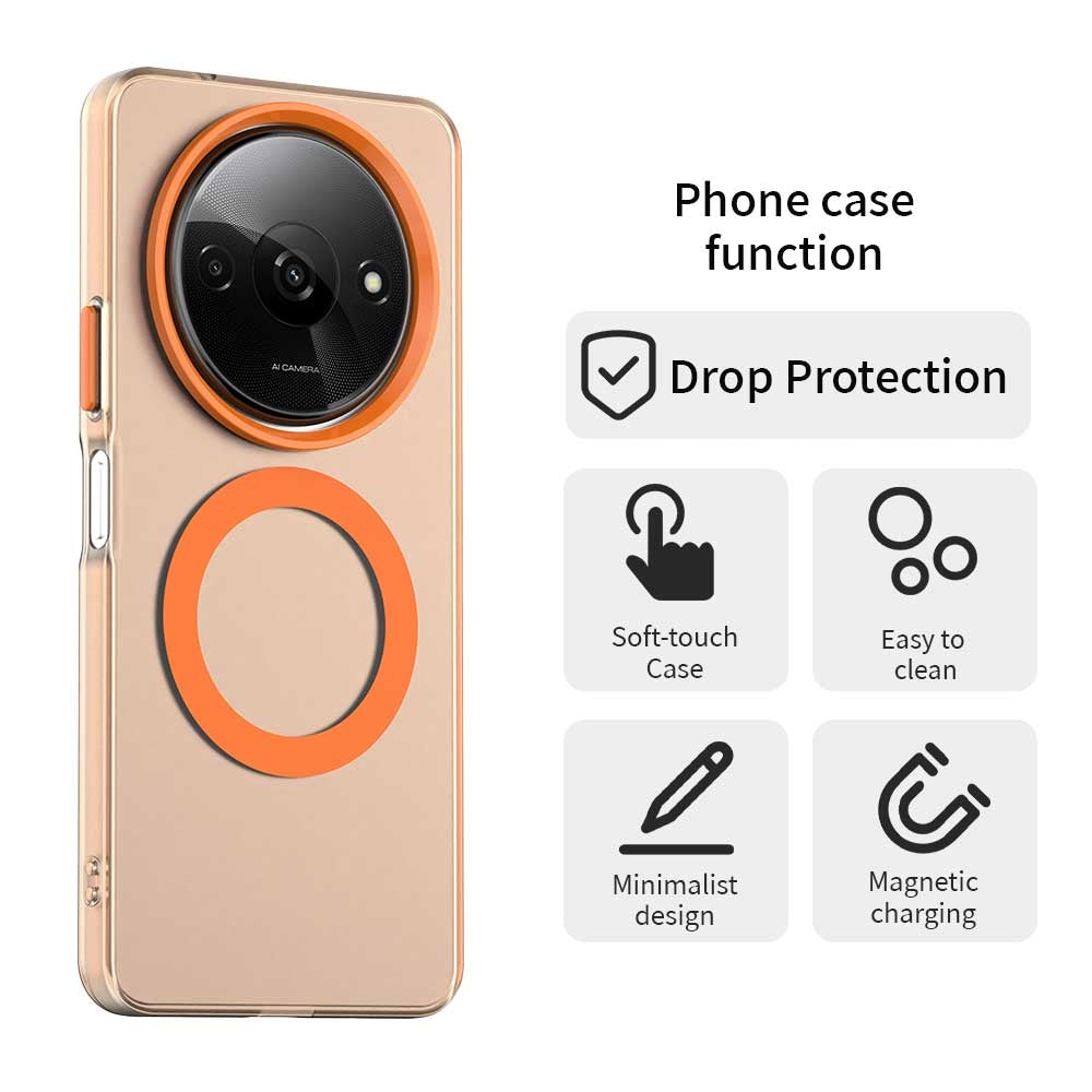 Xiaomi Poco C61 Durable MagSafe Phone Case - Hybrid TPU & PC Design, Lightweight & Stylish, Candy Colour, Wireless Charging Friendly