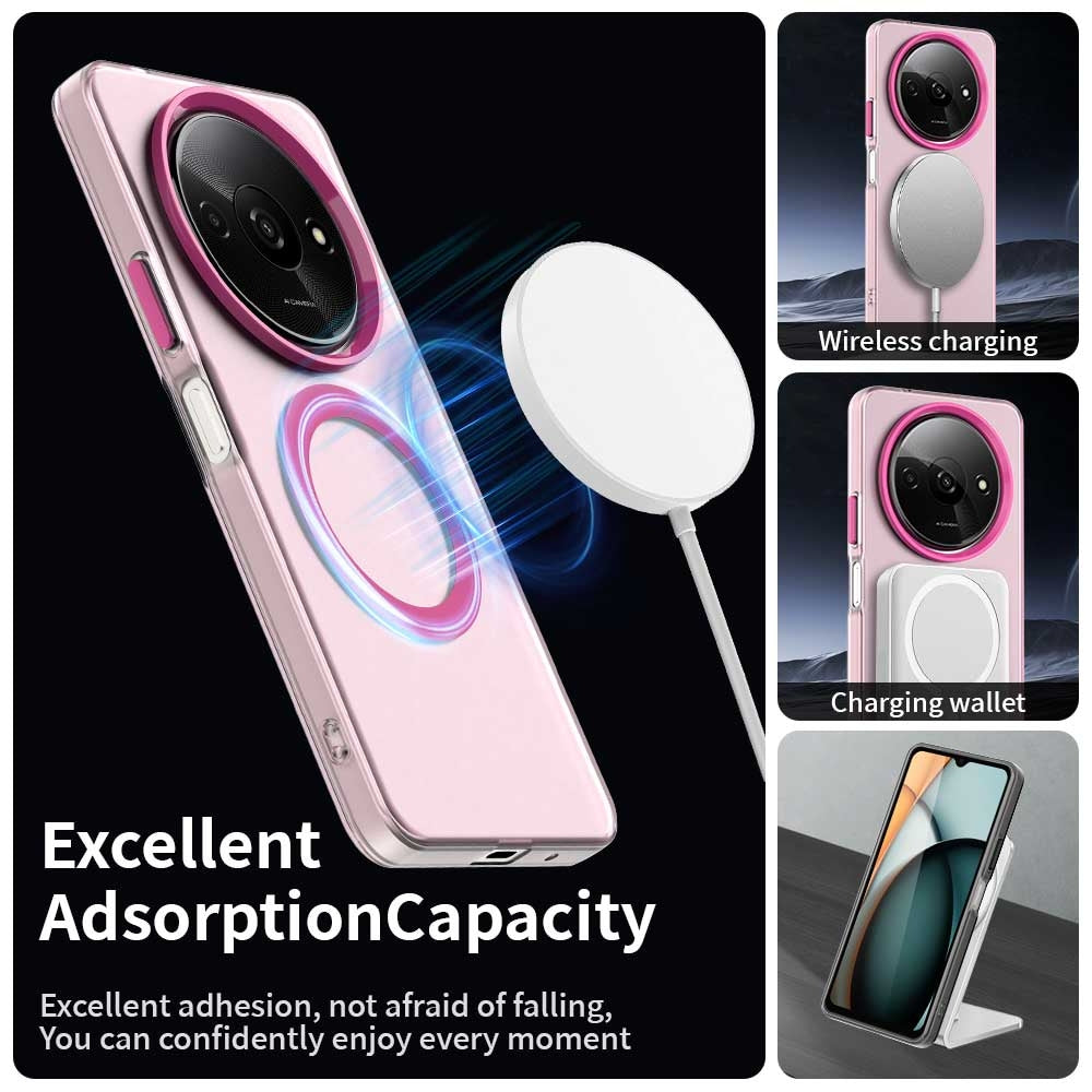 Xiaomi Poco C61 Durable MagSafe Phone Case - Hybrid TPU & PC Design, Lightweight & Stylish, Candy Colour, Wireless Charging Friendly