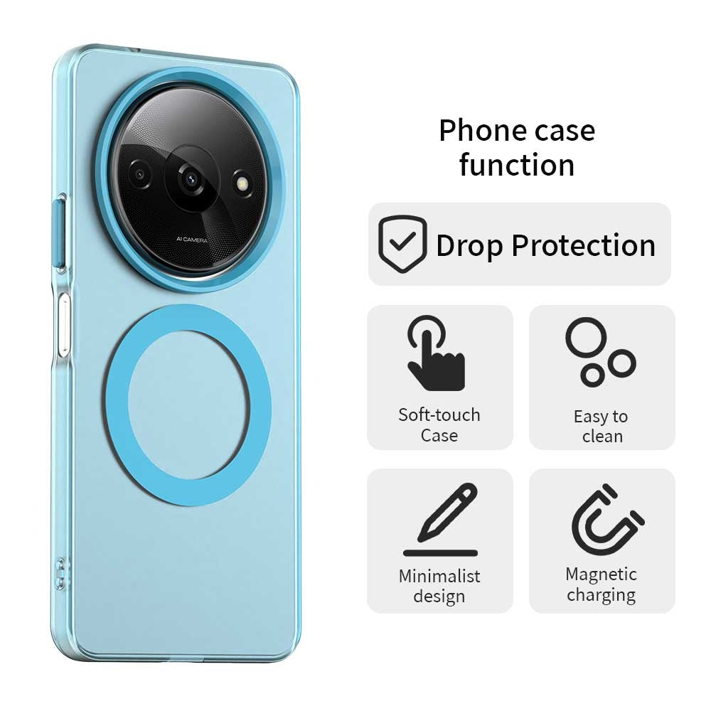 Xiaomi Poco C61 Durable MagSafe Phone Case - Hybrid TPU & PC Design, Lightweight & Stylish, Candy Colour, Wireless Charging Friendly