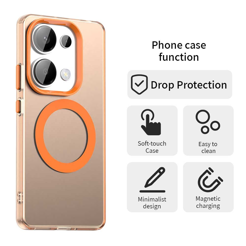 Xiaomi Poco M6 Pro 4G Durable MagSafe Phone Case - Hybrid TPU & PC Design, Lightweight & Stylish, Candy Colour, Wireless Charging Friendly