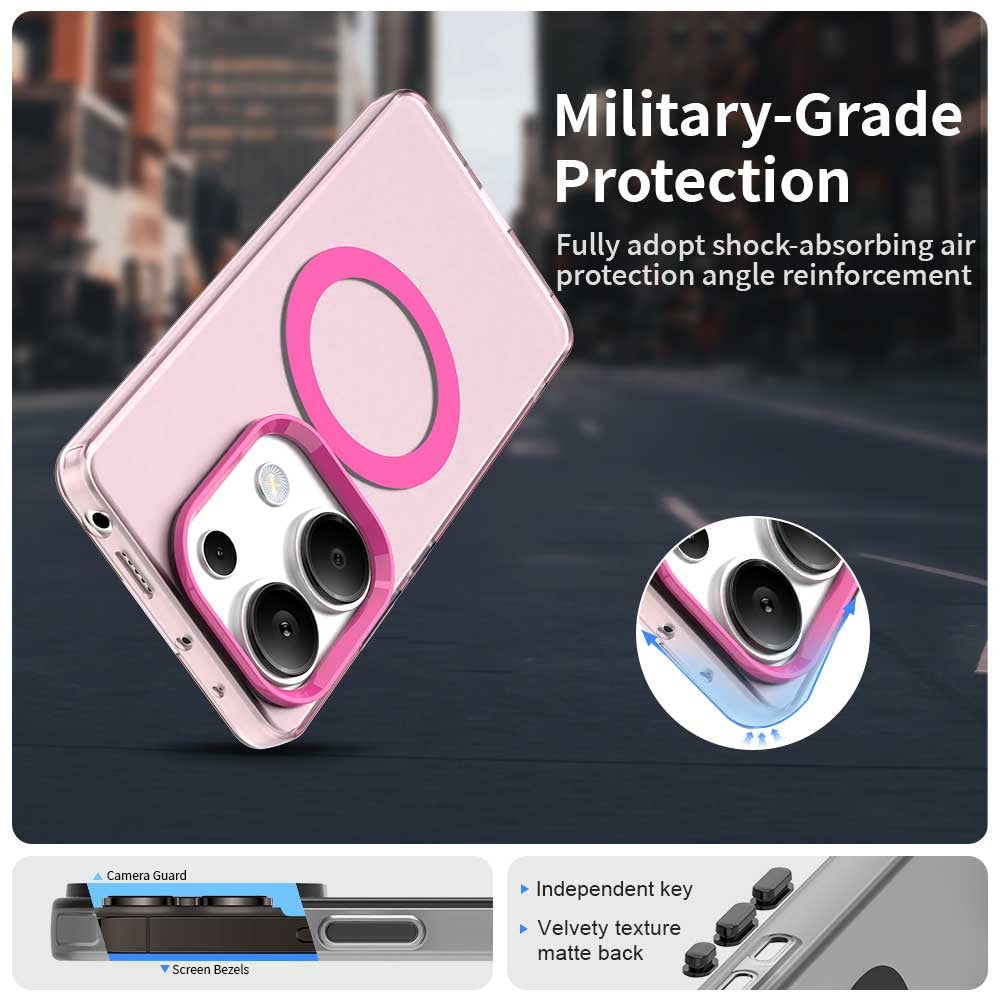 Xiaomi Poco M6 Pro 4G Durable MagSafe Phone Case - Hybrid TPU & PC Design, Lightweight & Stylish, Candy Colour, Wireless Charging Friendly