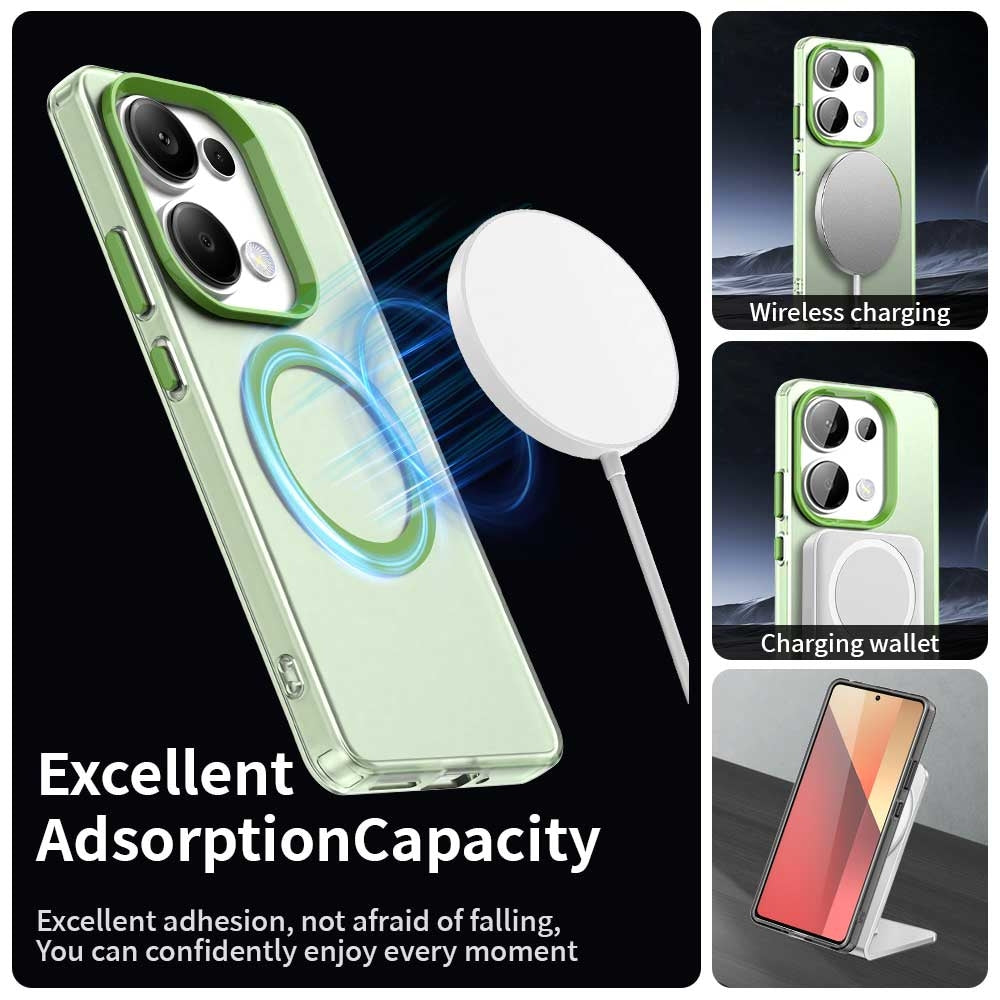 Xiaomi Poco M6 Pro 4G Durable MagSafe Phone Case - Hybrid TPU & PC Design, Lightweight & Stylish, Candy Colour, Wireless Charging Friendly