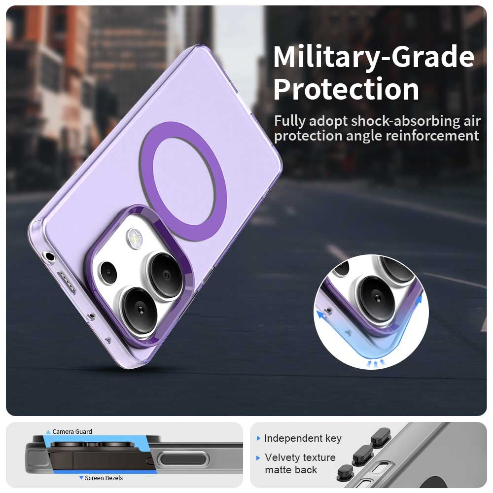 Xiaomi Poco M6 Pro 4G Durable MagSafe Phone Case - Hybrid TPU & PC Design, Lightweight & Stylish, Candy Colour, Wireless Charging Friendly