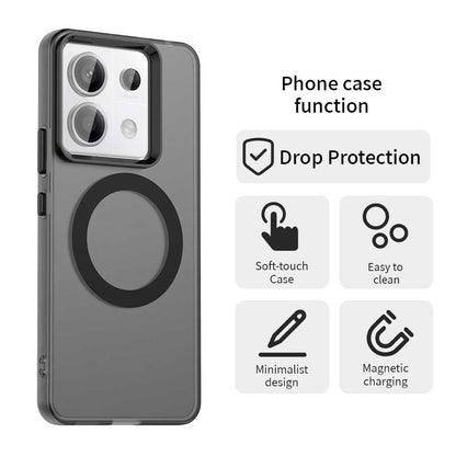 Xiaomi Poco X6 5G Durable MagSafe Phone Case - Hybrid TPU & PC Design, Lightweight & Stylish, Candy Colour, Wireless Charging Friendly