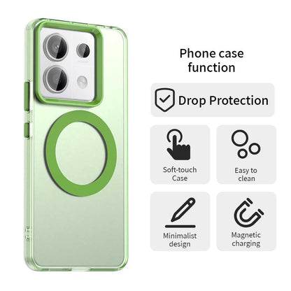 Xiaomi Poco X6 5G Durable MagSafe Phone Case - Hybrid TPU & PC Design, Lightweight & Stylish, Candy Colour, Wireless Charging Friendly