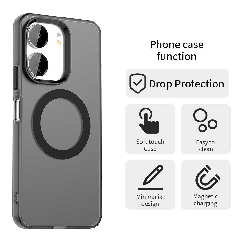 Xiaomi Poco C65 Durable MagSafe Phone Case - Hybrid TPU & PC Design, Lightweight & Stylish, Candy Colour, Wireless Charging Friendly