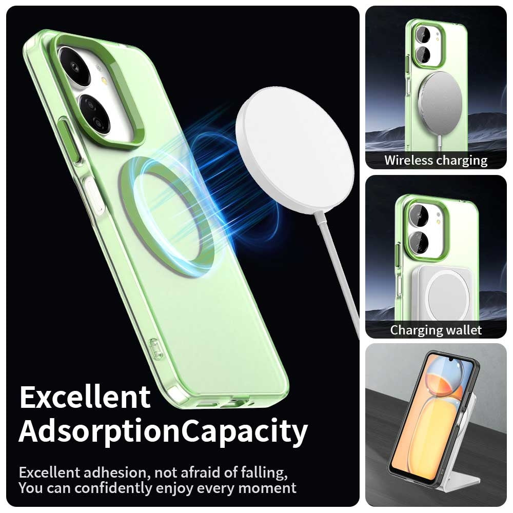 Xiaomi Poco C65 Durable MagSafe Phone Case - Hybrid TPU & PC Design, Lightweight & Stylish, Candy Colour, Wireless Charging Friendly