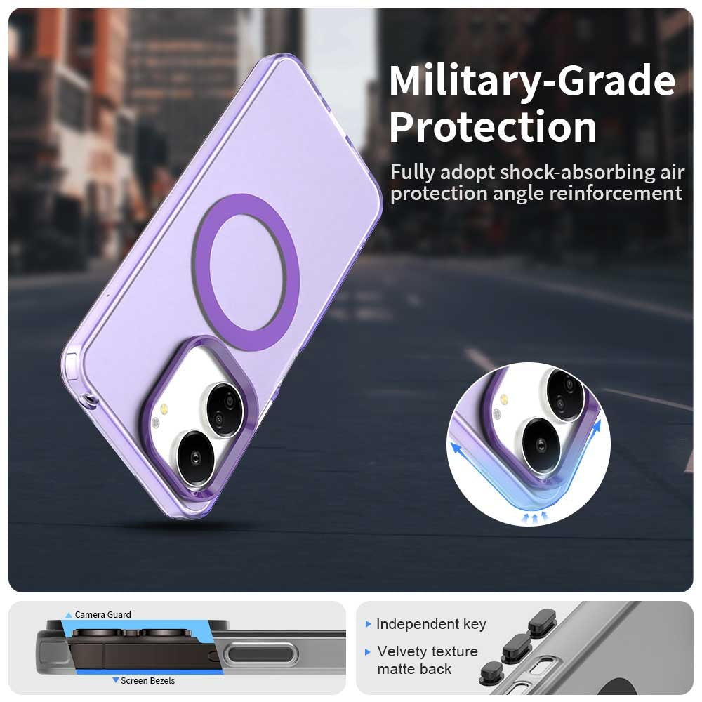 Xiaomi Poco M6 5G Durable MagSafe Phone Case - Hybrid TPU & PC Design, Lightweight & Stylish, Candy Colour, Wireless Charging Friendly