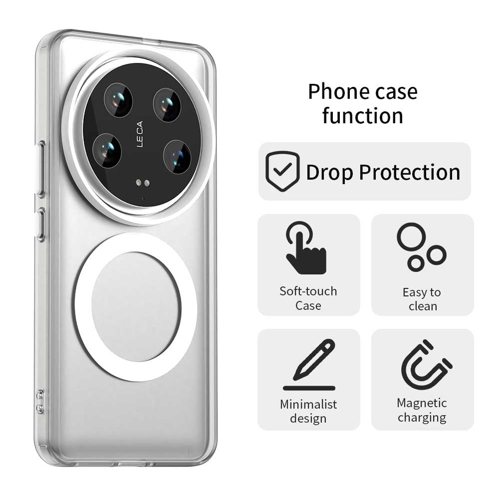 Xiaomi 14 Ultra Durable MagSafe Phone Case - Hybrid TPU & PC Design, Lightweight & Stylish, Candy Colour, Wireless Charging Friendly