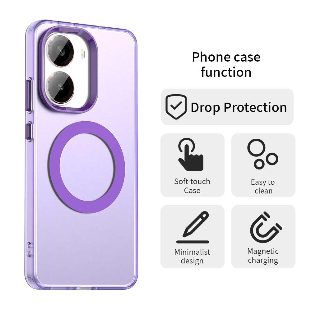 Xiaomi Poco X7 Pro Durable MagSafe Phone Case - Hybrid TPU & PC Design, Lightweight & Stylish, Candy Colour, Wireless Charging Friendly