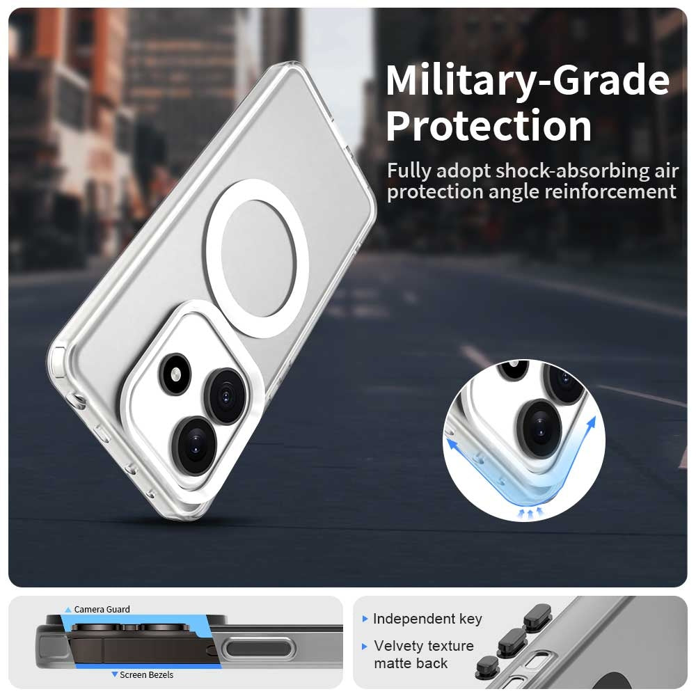 Redmi Note 14 5G Durable MagSafe Phone Case - Hybrid TPU & PC Design, Lightweight & Stylish, Candy Colour, Wireless Charging Friendly