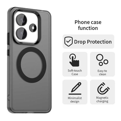 Redmi Note 14 5G Durable MagSafe Phone Case - Hybrid TPU & PC Design, Lightweight & Stylish, Candy Colour, Wireless Charging Friendly