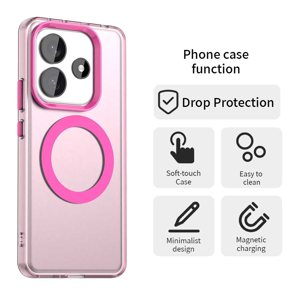 Redmi Note 14 5G Durable MagSafe Phone Case - Hybrid TPU & PC Design, Lightweight & Stylish, Candy Colour, Wireless Charging Friendly
